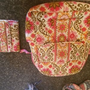 Vera Bradley backpack and wallet